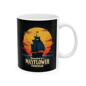 Mayflower Passenger Descendant Mug (11oz|15oz) - Genealogy Keepsakes Custom Genealogy Gift - 11oz
