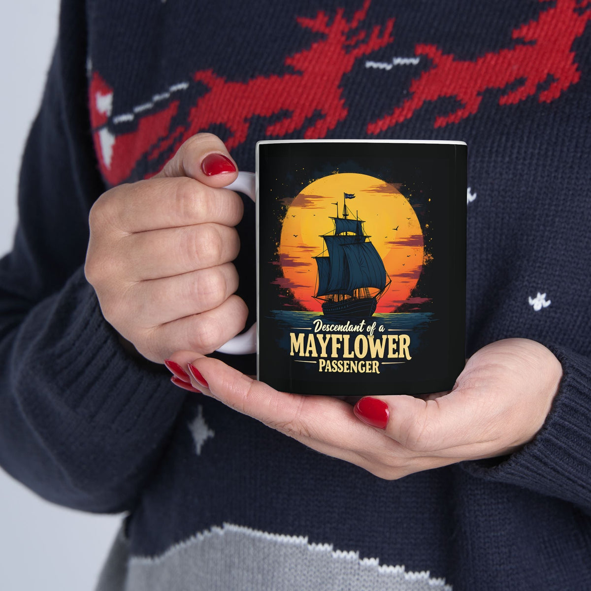 Mayflower Passenger Descendant Mug (11oz|15oz) - Genealogy Keepsakes Custom Genealogy Gift - 11oz