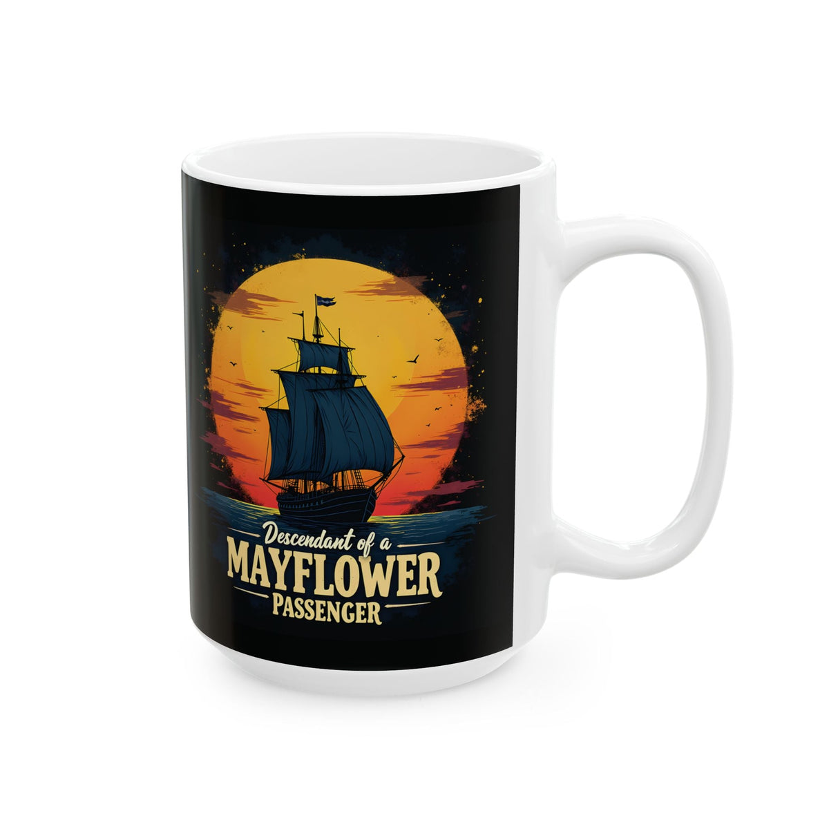 Mayflower Passenger Descendant Mug (11oz|15oz) - Genealogy Keepsakes Custom Genealogy Gift - 15oz