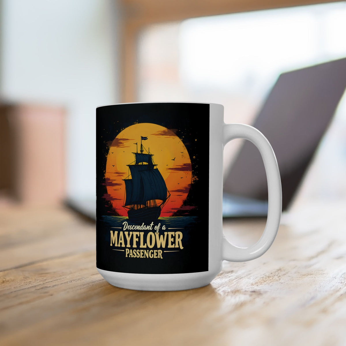 Mayflower Passenger Descendant Mug (11oz|15oz) - Genealogy Keepsakes Custom Genealogy Gift - 15oz