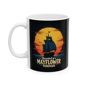 Mayflower Passenger Descendant Mug (11oz|15oz) - Genealogy Keepsakes Custom Genealogy Gift - 11oz