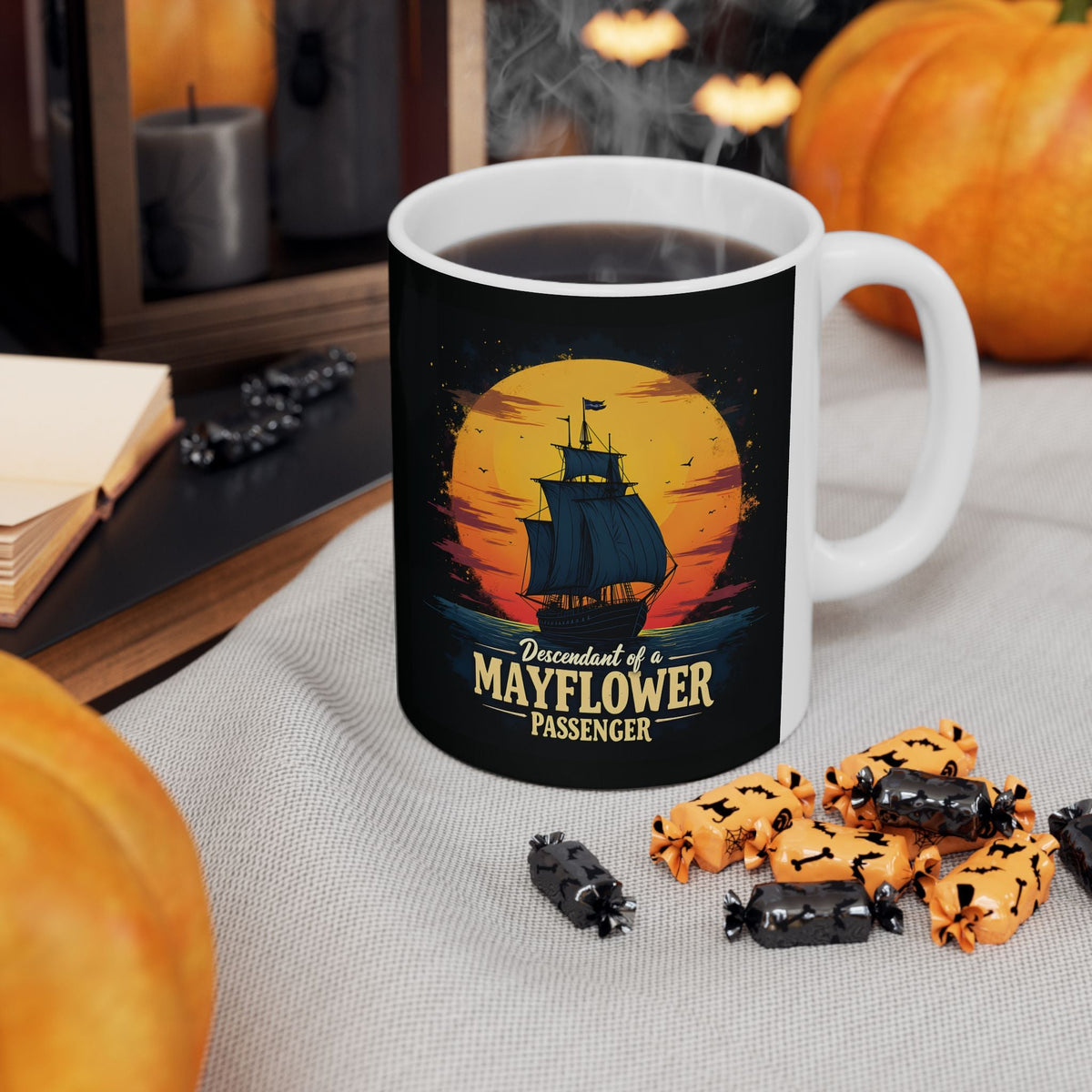 Mayflower Passenger Descendant Mug (11oz|15oz) - Genealogy Keepsakes Custom Genealogy Gift - 11oz