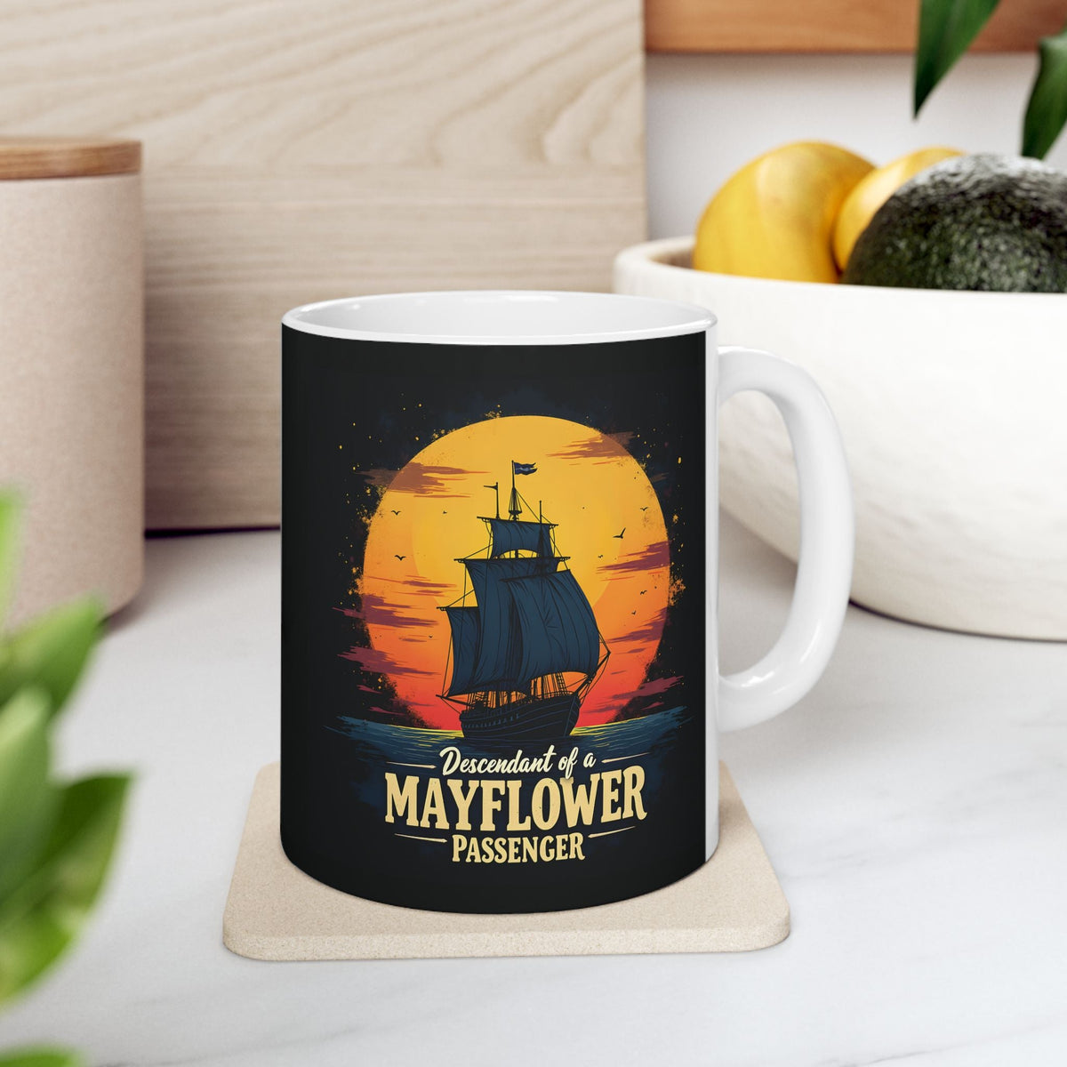 Mayflower Passenger Descendant Mug (11oz|15oz) - Genealogy Keepsakes Custom Genealogy Gift - 11oz