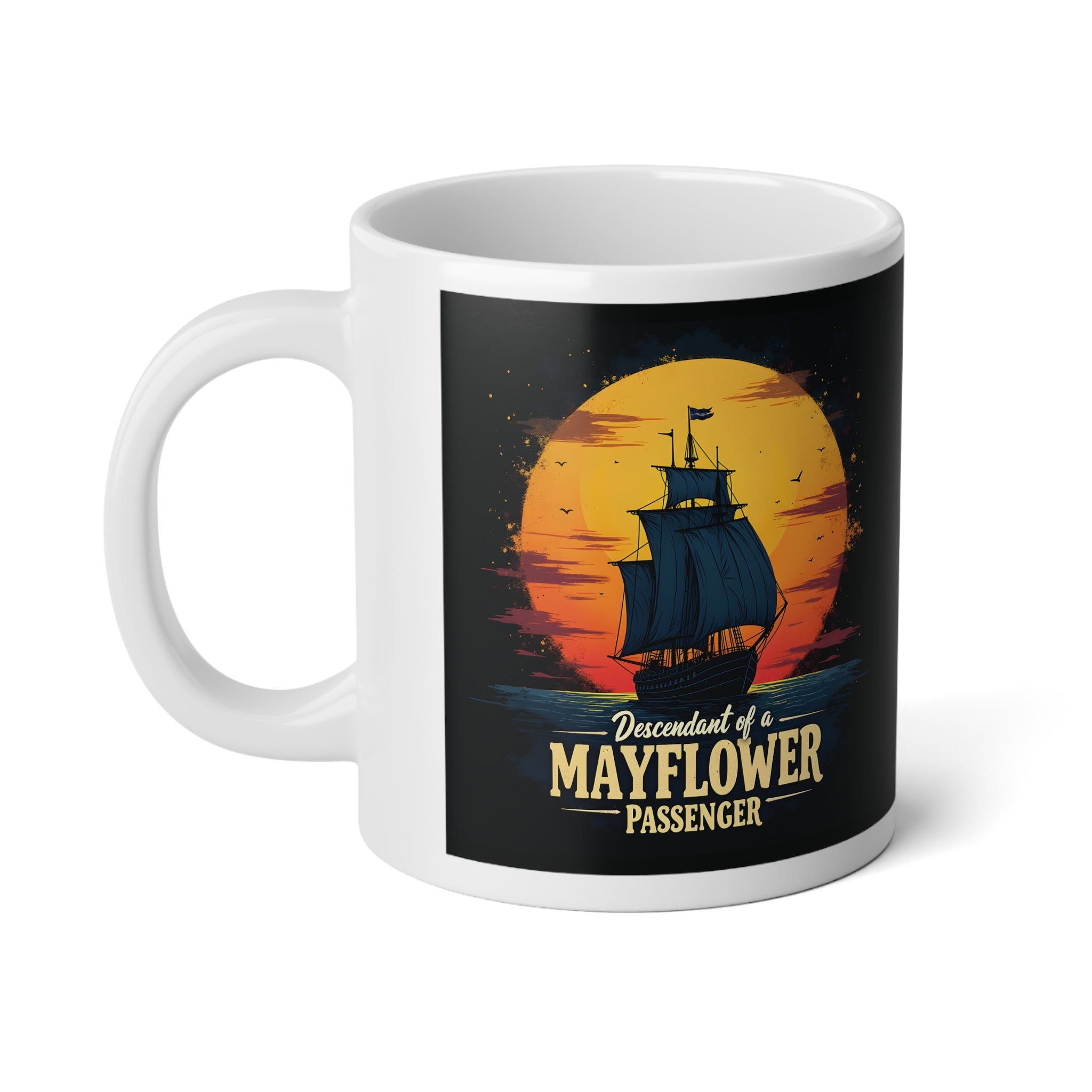Mayflower Passenger Descendant Mug (20oz) in White by Genealogy Keepsakes