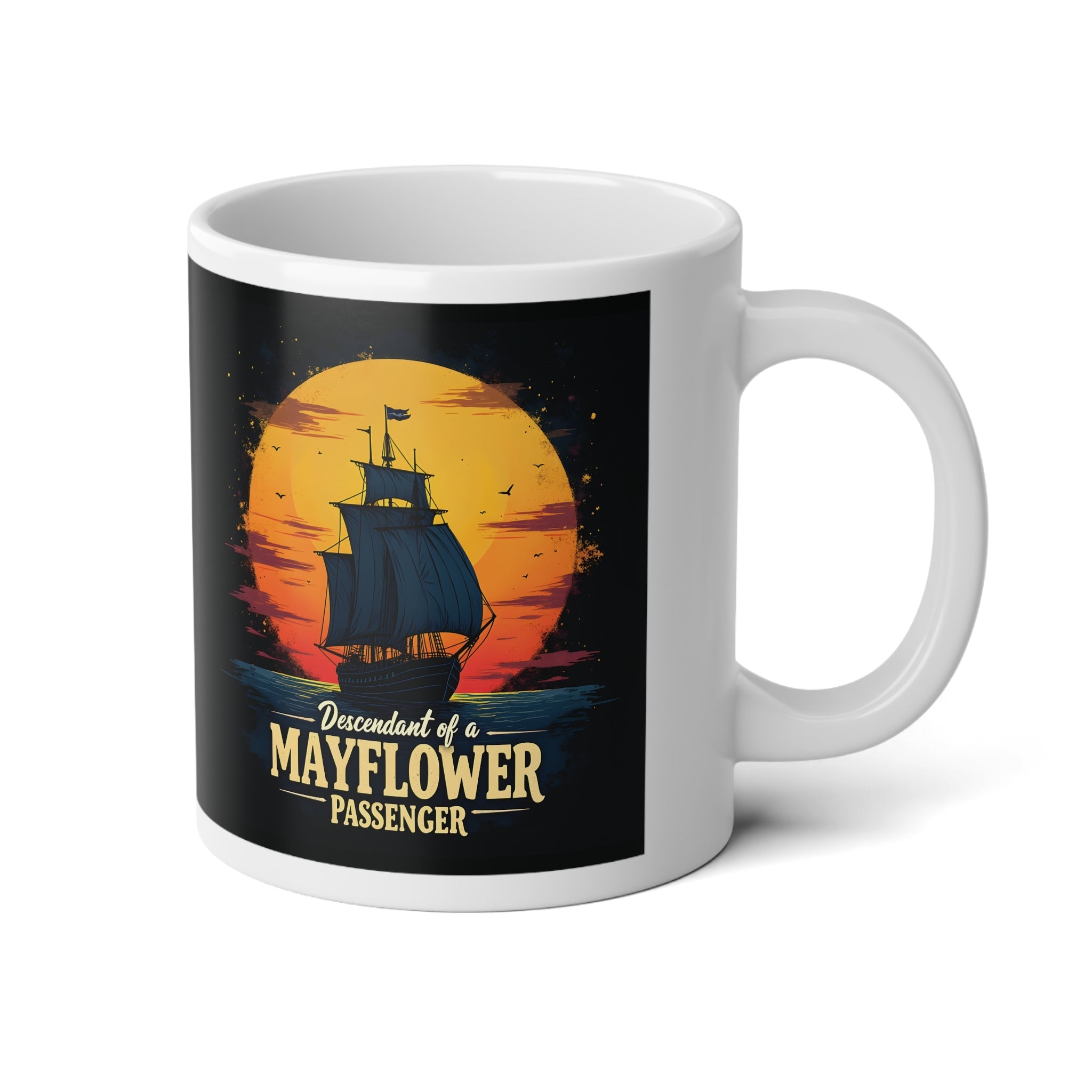 Mayflower Passenger Descendant Mug (20oz) in White by Genealogy Keepsakes