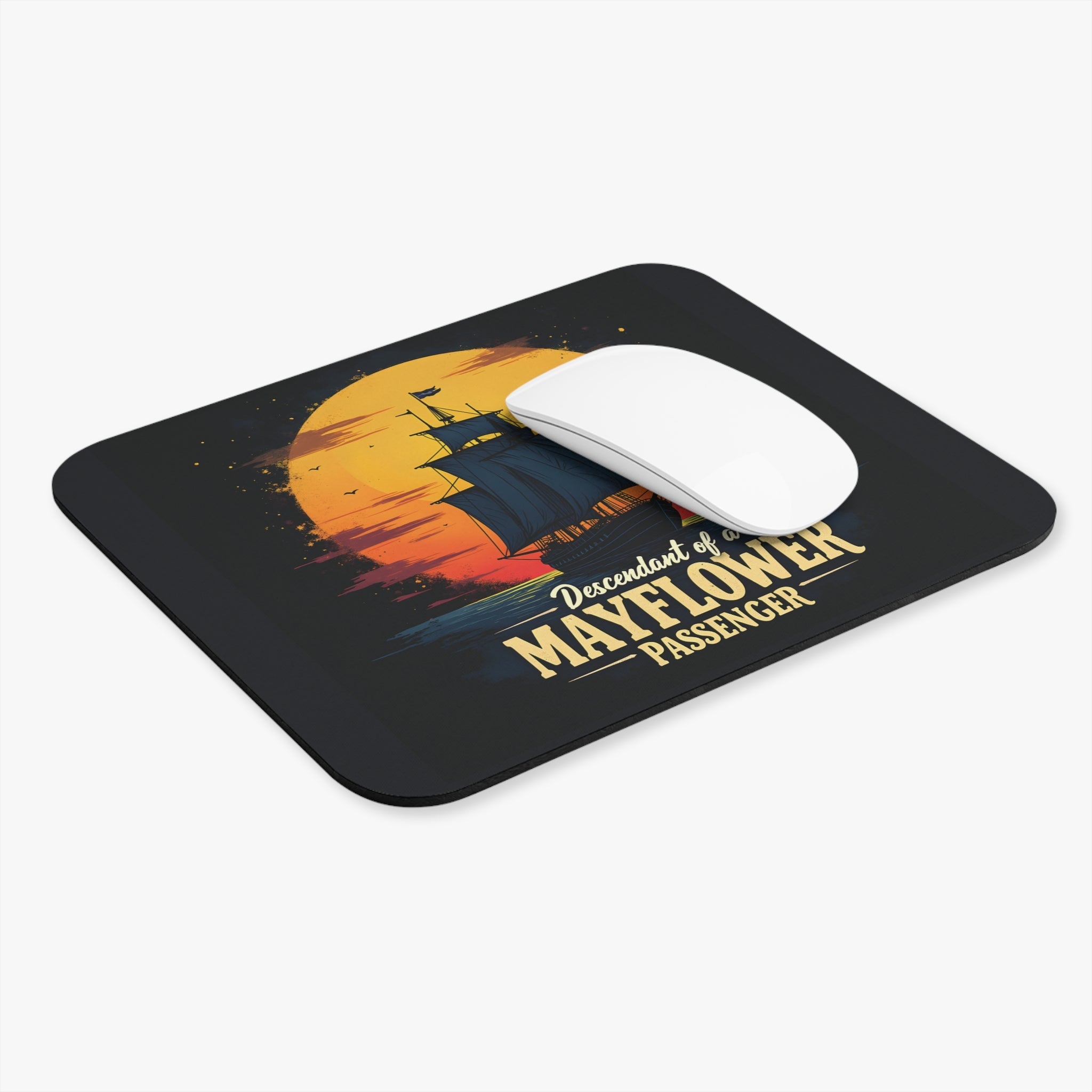 Mayflower Passenger Mouse Pad in 9" × 8" by Genealogy Keepsakes