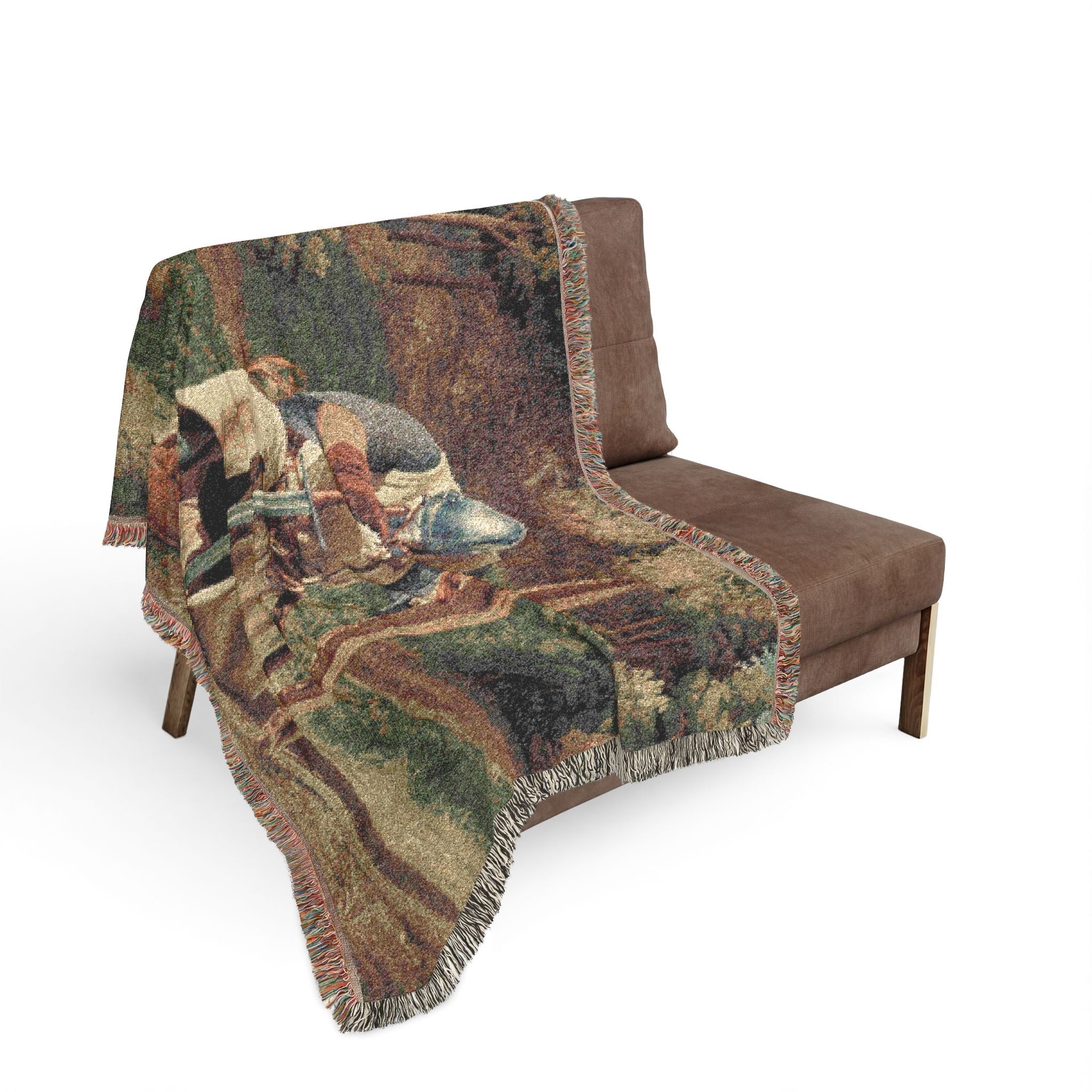 Medieval Knight’s Prayer Woven Blanket in by Genealogy Keepsakes