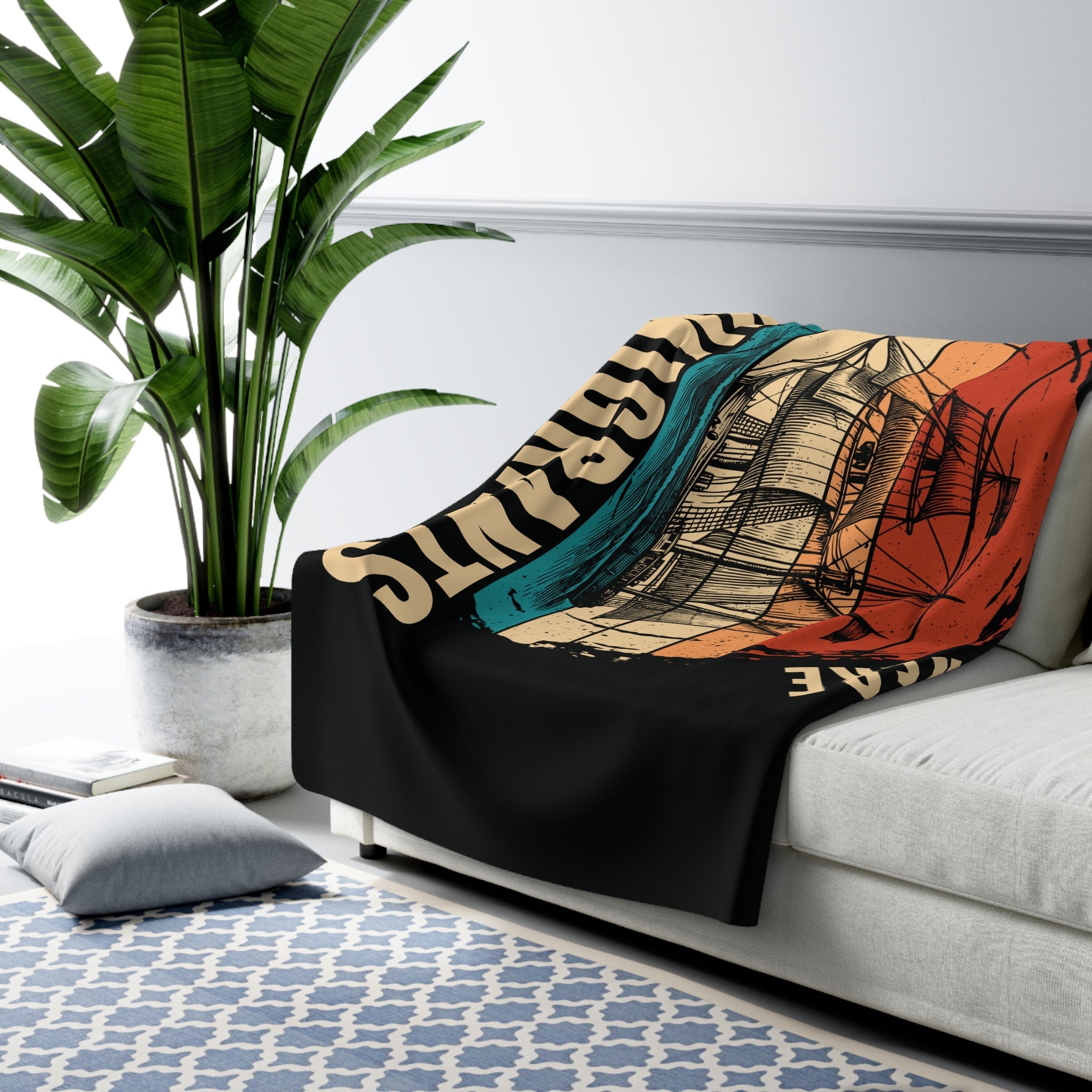My Ancestors Were Immigrants Sherpa Fleece Blanket in 30" × 40" by Genealogy Keepsakes
