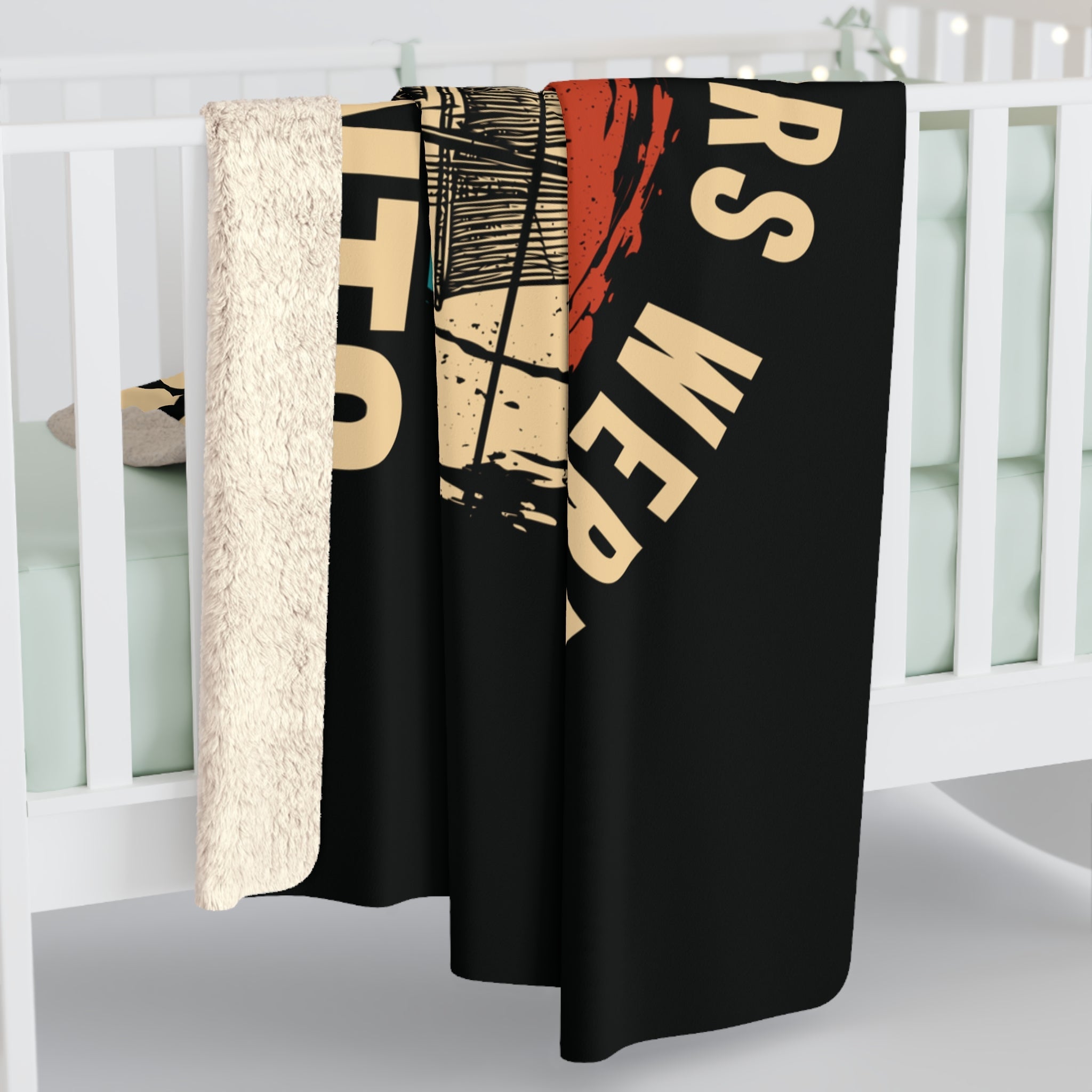 My Ancestors Were Immigrants Sherpa Fleece Blanket in 30" × 40" by Genealogy Keepsakes