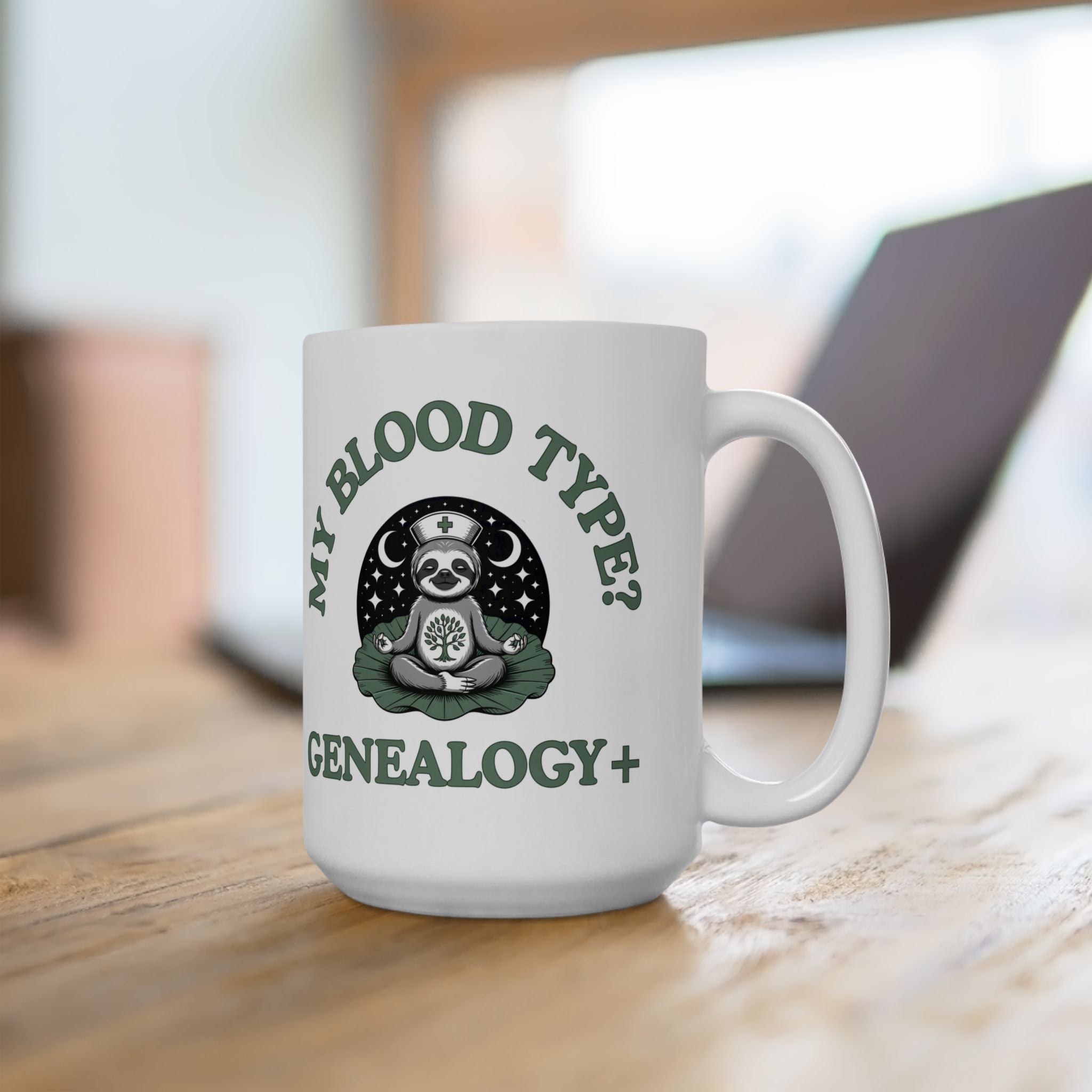 My Blood Type? Genealogy+ Mug (11oz|15oz) in by Genealogy Keepsakes