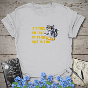 My Family Tree Is Fine T-Shirt in Ice Grey by Genealogy Keepsakes