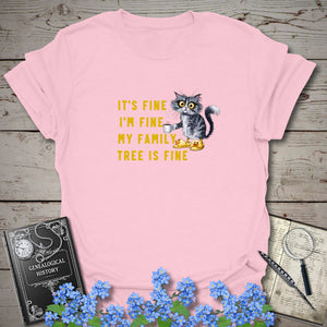 My Family Tree Is Fine T-Shirt in Light Pink by Genealogy Keepsakes