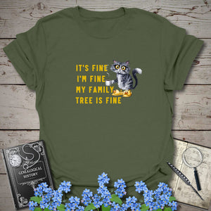 My Family Tree Is Fine T-Shirt in Military Green by Genealogy Keepsakes