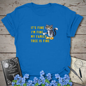 My Family Tree Is Fine T-Shirt in Royal by Genealogy Keepsakes