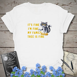 My Family Tree Is Fine T-Shirt in White by Genealogy Keepsakes