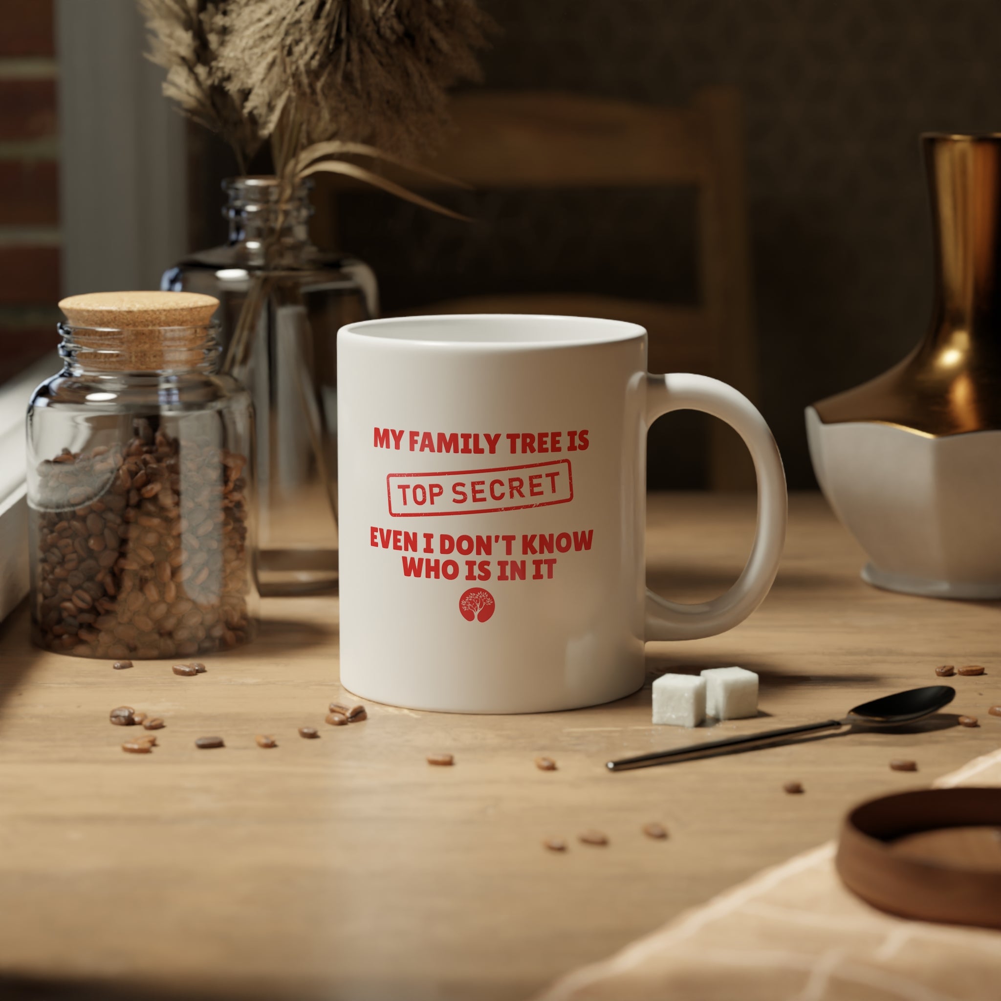 My Family Tree Is Top Secret Mug (20oz) in by Genealogy Keepsakes