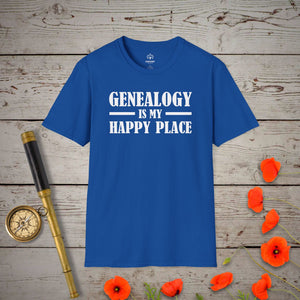 My Happy Place T-Shirt in Royal by Genealogy Keepsakes