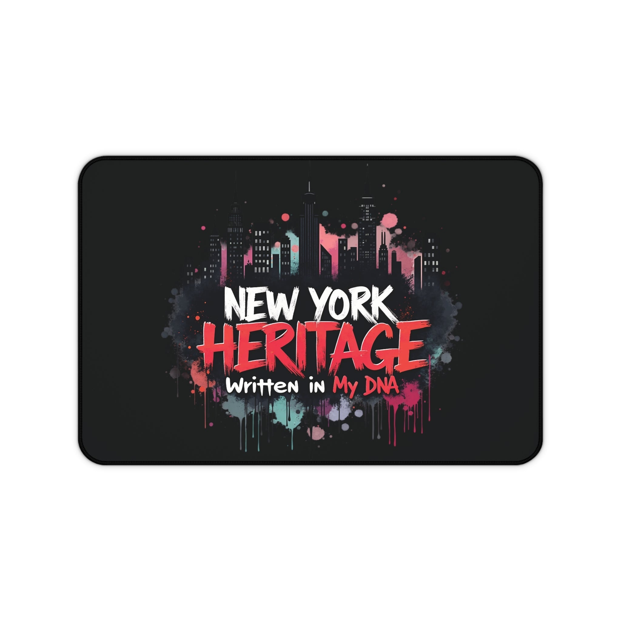 New York Heritage Desk Mat in 12" × 18" by Genealogy Keepsakes