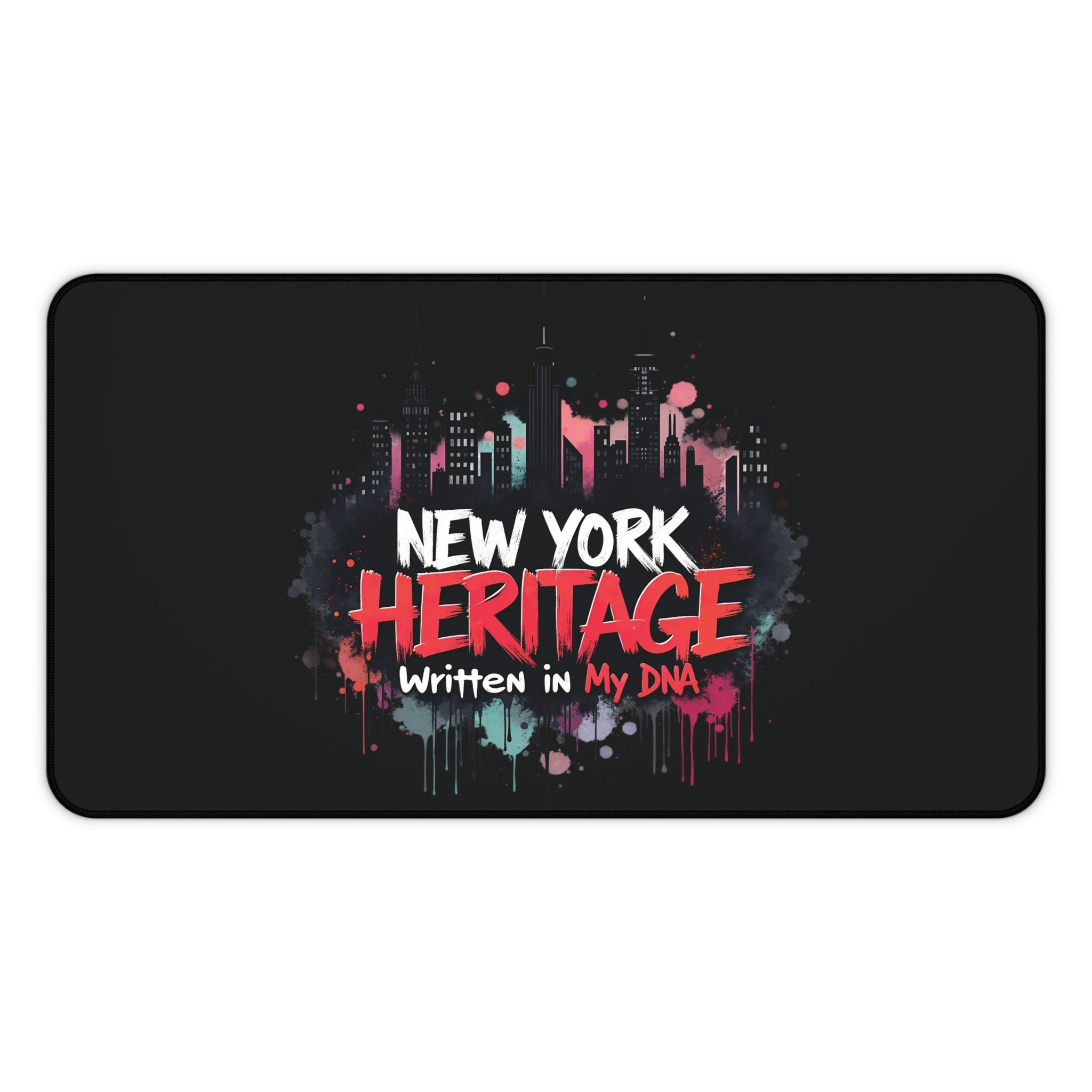 New York Heritage Desk Mat in 12" × 22" by Genealogy Keepsakes