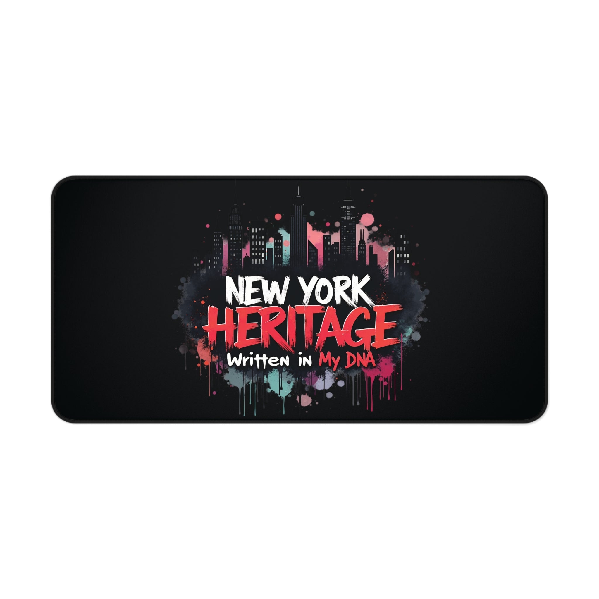 New York Heritage Desk Mat in 16" × 32" by Genealogy Keepsakes