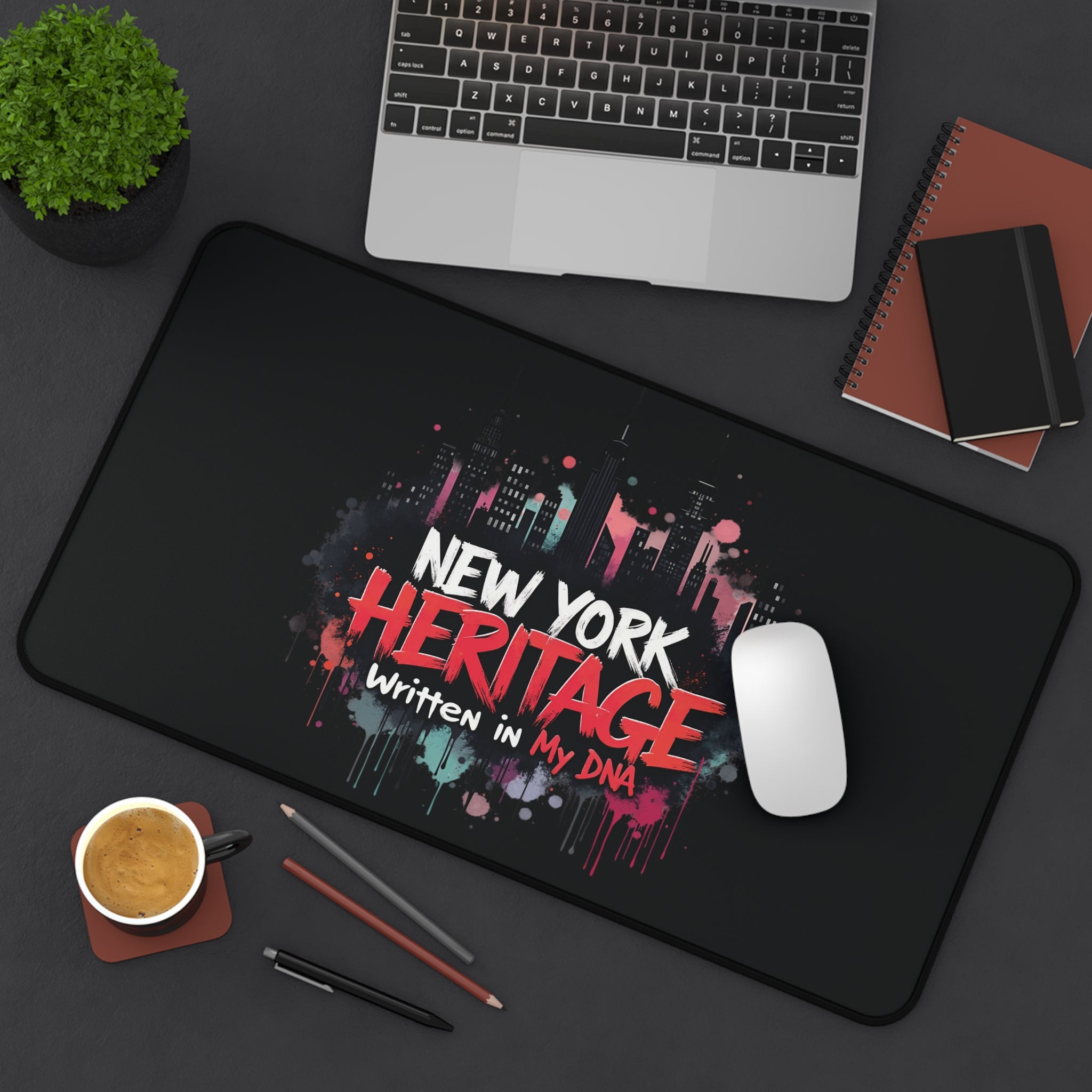 New York Heritage Desk Mat in by Genealogy Keepsakes