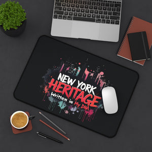 New York Heritage Desk Mat in by Genealogy Keepsakes