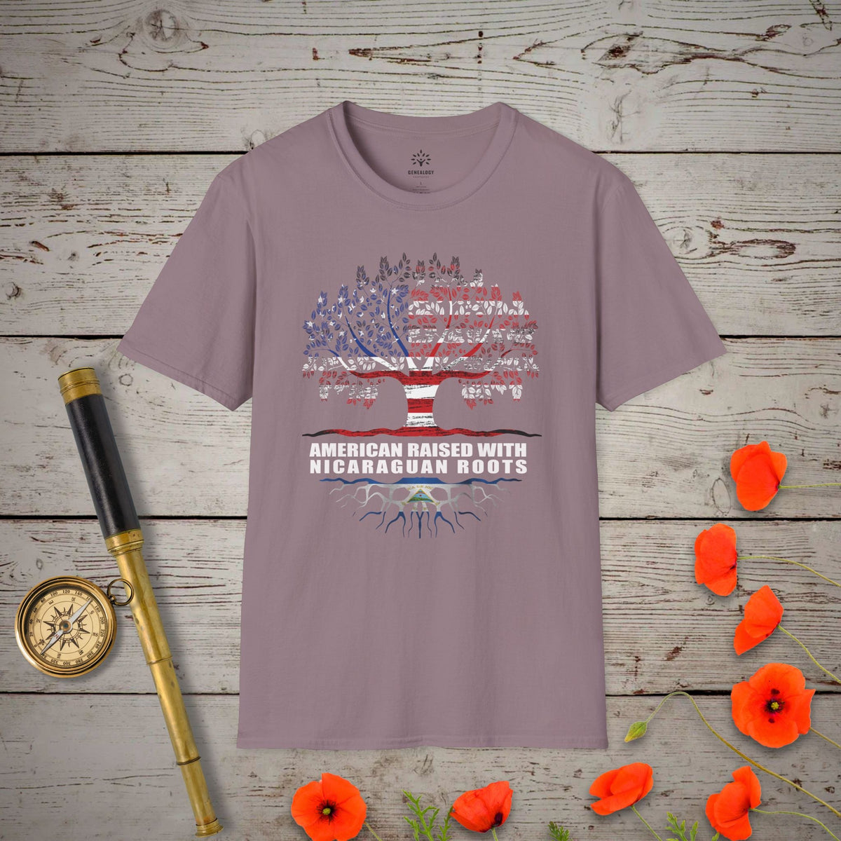 Nicaraguan Roots T-Shirt - Genealogy Keepsakes Custom Genealogy Gift - Paragon S