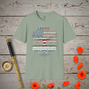 Nicaraguan Roots T-Shirt - Genealogy Keepsakes Custom Genealogy Gift - Sage S