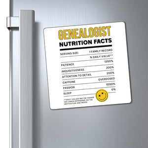 Nutrition Facts Refrigerator Magnet in by Genealogy Keepsakes
