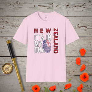 NZ - It's In My DNA T-Shirt in Light Pink by Genealogy Keepsakes