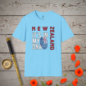 NZ - It's In My DNA T-Shirt in Sky by Genealogy Keepsakes