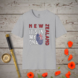 NZ - It's In My DNA T-Shirt in Sport Grey by Genealogy Keepsakes