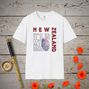 NZ - It's In My DNA T-Shirt in White by Genealogy Keepsakes