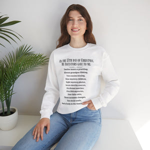 On The 12th Day of Christmas Sweatshirt in by Genealogy Keepsakes