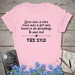 Once-Upon-A-Time T-Shirt in Light Pink by Genealogy Keepsakes