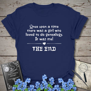 Once-Upon-A-Time T-Shirt in Navy by Genealogy Keepsakes