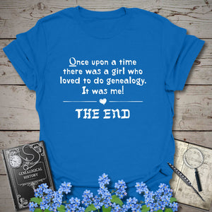 Once-Upon-A-Time T-Shirt in Royal by Genealogy Keepsakes