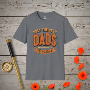 Only the Best Dads T-Shirt in Graphite Heather by Genealogy Keepsakes