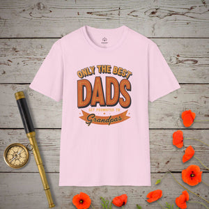 Only the Best Dads T-Shirt in Light Pink by Genealogy Keepsakes