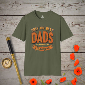Only the Best Dads T-Shirt in Military Green by Genealogy Keepsakes