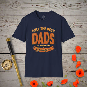 Only the Best Dads T-Shirt in Navy by Genealogy Keepsakes