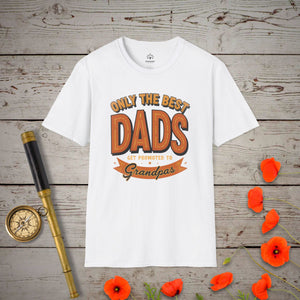 Only the Best Dads T-Shirt in White by Genealogy Keepsakes