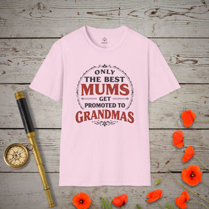 Only the Best Mums T-Shirt in Light Pink by Genealogy Keepsakes
