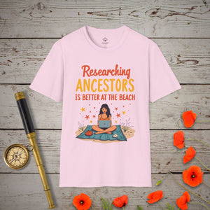 Researching Ancestors T-Shirt - Genealogy Keepsakes Custom Genealogy Gift - Light Pink S