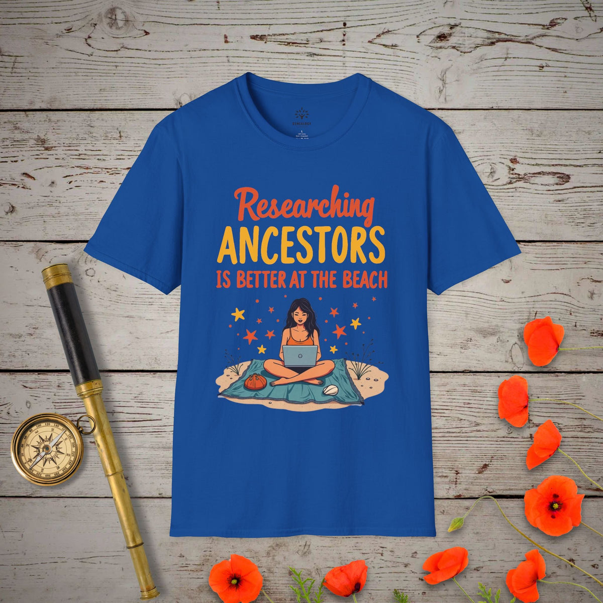 Researching Ancestors T-Shirt - Genealogy Keepsakes Custom Genealogy Gift - Royal S
