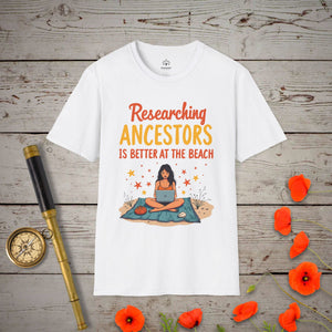Researching Ancestors T-Shirt - Genealogy Keepsakes Custom Genealogy Gift - White S
