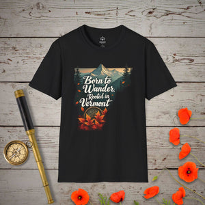 Rooted in Vermont T-Shirt - Genealogy Keepsakes Custom Genealogy Gift - Black S