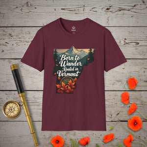 Rooted in Vermont T-Shirt - Genealogy Keepsakes Custom Genealogy Gift - Maroon S