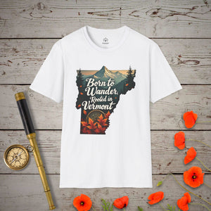 Rooted in Vermont T-Shirt - Genealogy Keepsakes Custom Genealogy Gift - White S