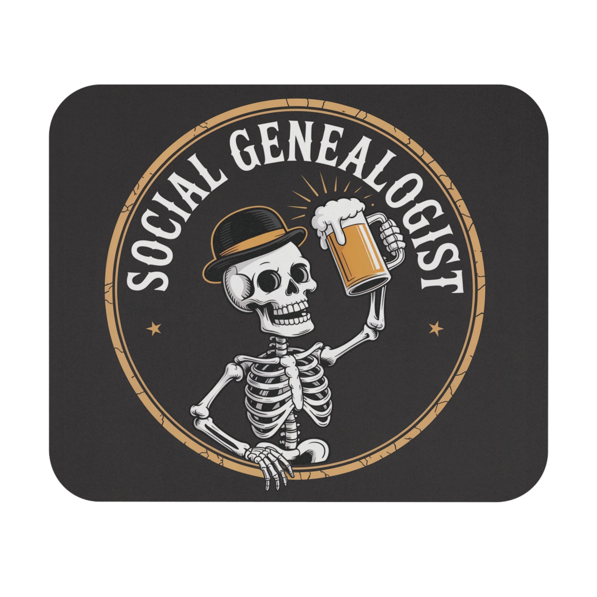 Social Genealogist - Beer Edition Mouse Pad in 9" × 8" by Genealogy Keepsakes